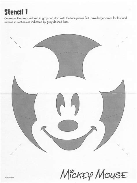 Mickey Mouse Template Pumpkin