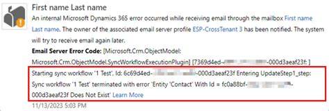 Troubleshooting Email Errors