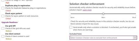 Microsoft Dataverse Solution Checker Enforcement