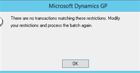 Microsoft Dynamics GP Fixed Assets Depreciation Error