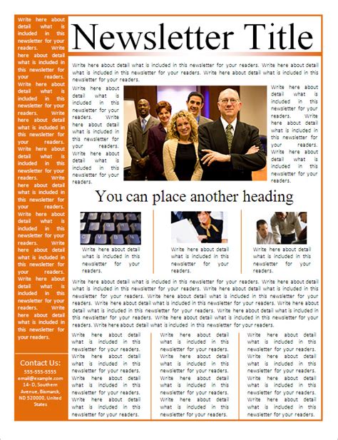 Microsoft Newsletter Template