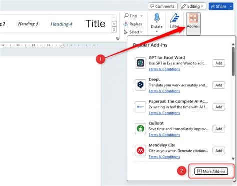 Microsoft Word Add-ins