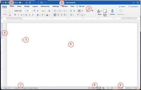 Microsoft Word Interface