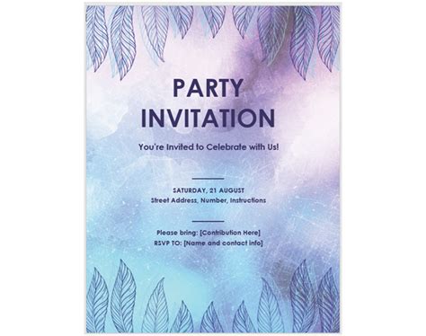 Microsoft Word Invitation Templates