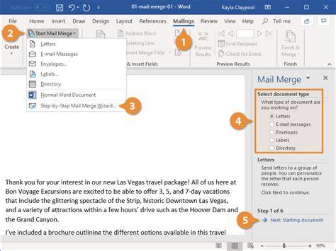 Microsoft Word Mail Merge