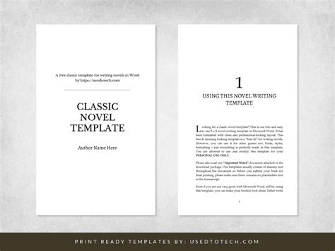 Microsoft Word Novel Template