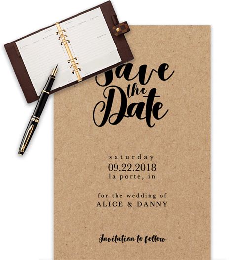 Microsoft Word Save The Date Template