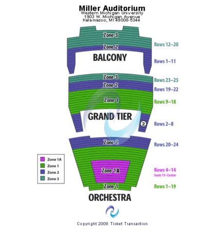 Miller Auditorium Kalamazoo Seating Chart