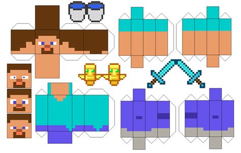 Minecraft Papercraft Template