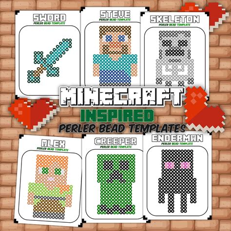 Minecraft Perler Beads Templates