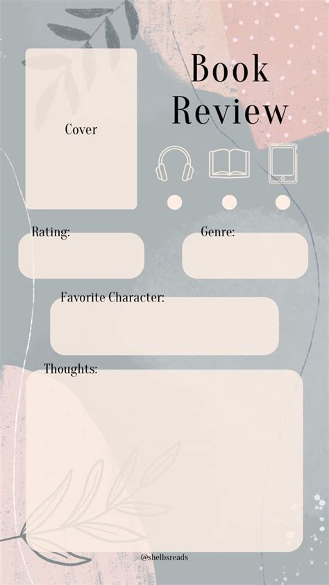 Mini Book Review Template