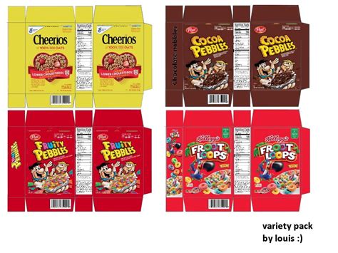 Mini Cereal Box Template