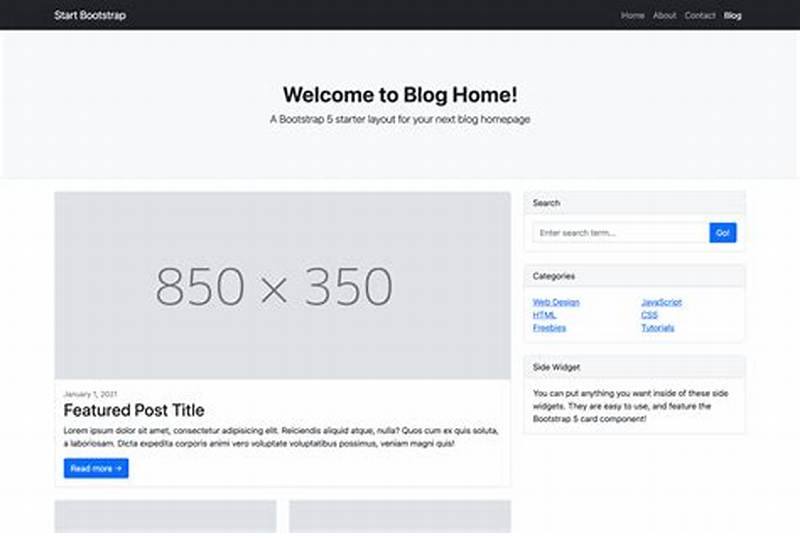 Minimal Bootstrap Template Blog