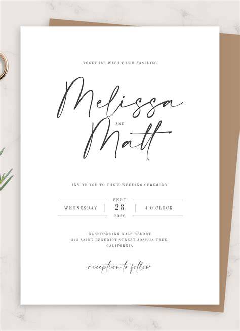 Minimalist Invitation