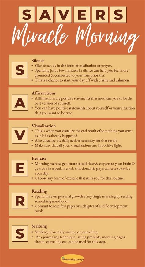 Miracle Morning Savers Printable