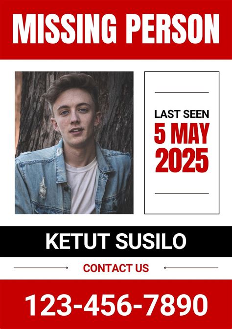 Missing Person Flyer Template