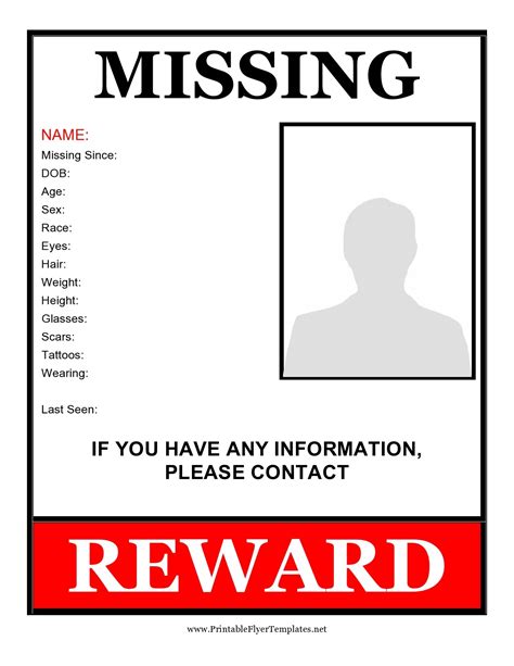 Missing Persons Template