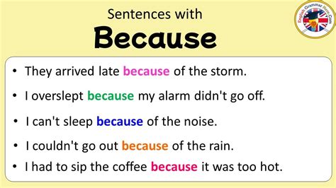 Mistakes in using because and because of