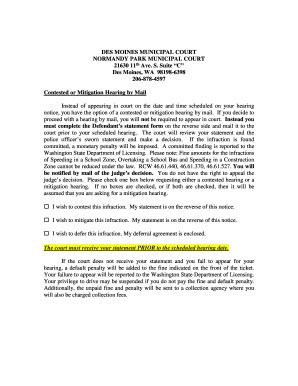 Mitigation Letter Template