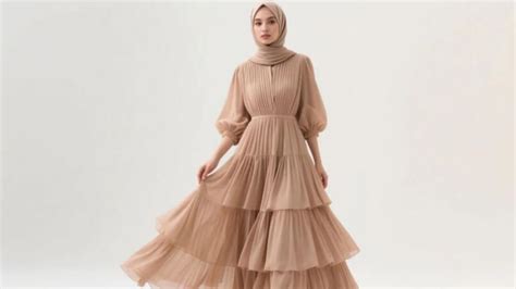 Model Gamis Ruffle Layered
