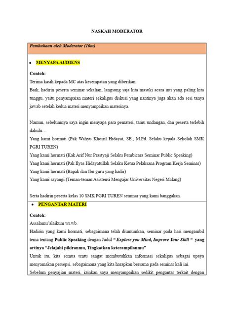 Moderator Berlatih