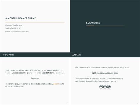 Modern Beamer Template