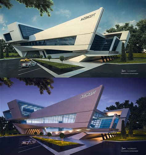 Modern building design concept