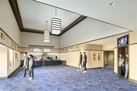 Modern cinema lobby