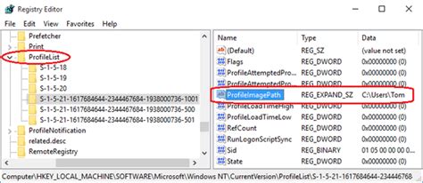 Modify ProfileImagePath in Registry