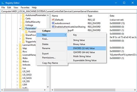 Modify Size Value LanmanServer