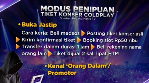 Modus Penipuan Tiket Konser