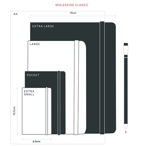 Moleskine Size Chart