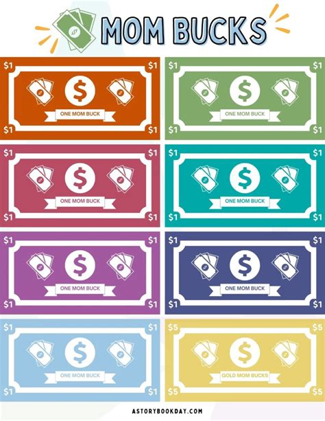 Mom Bucks Free Printable