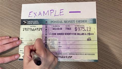 Money Order Form Information required