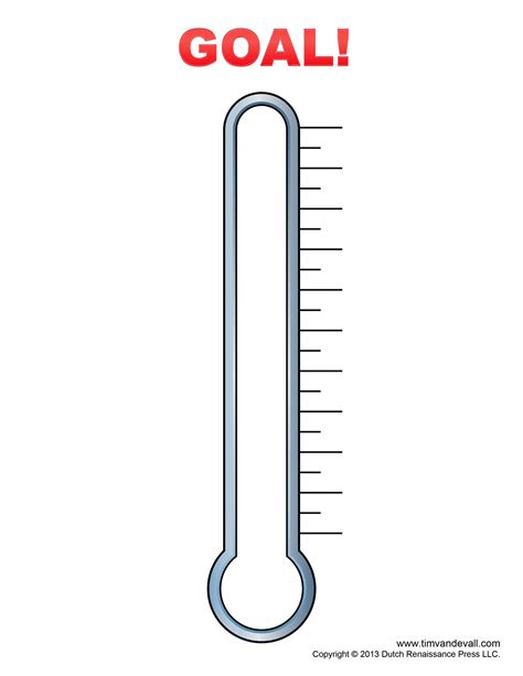 Money Raising Thermometer Template