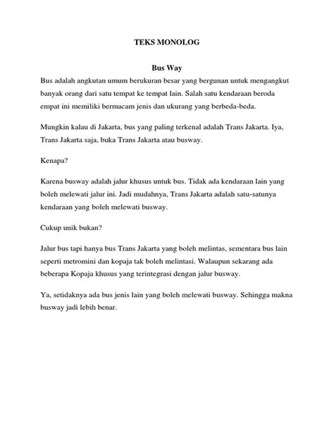 Monolog Lucu