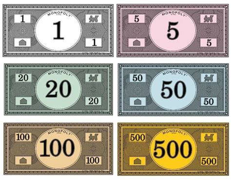 Monopoly Money Free Printable