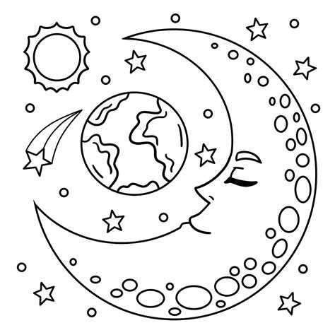 Moon Coloring Pages Printable