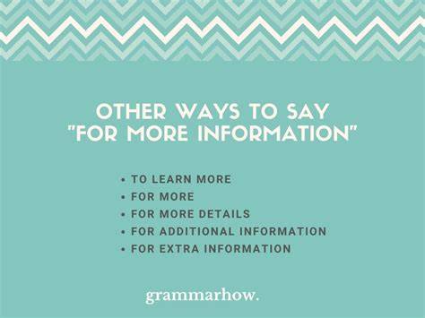 More Information