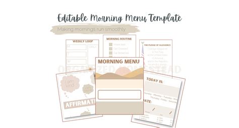 Morning Menu Template