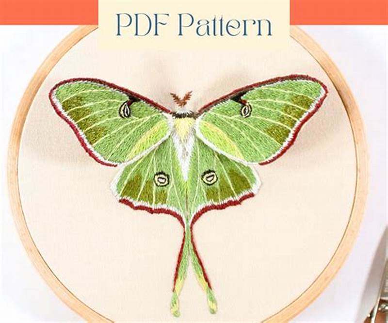 Moth Embroidery Pattern