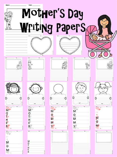 Mothers Day Writing Template