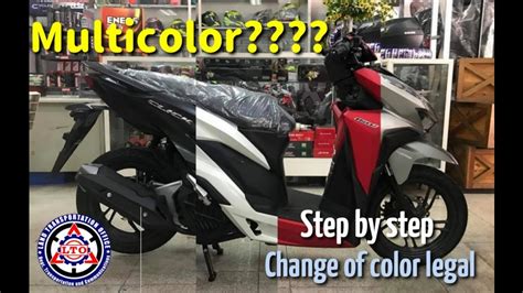 Motorcycle color change process