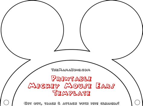 Mouse Ears Template Printable