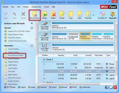 Move Resize Partition