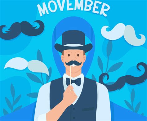 Movember moustache illustration