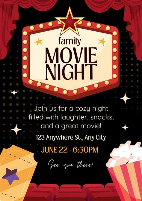 Movie Night Invitation Example