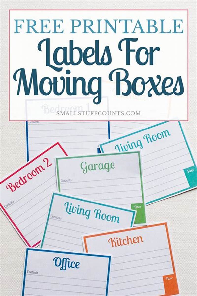 Moving Box Labels Printable