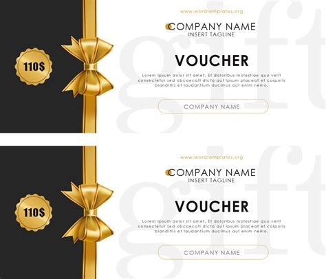 Ms Word Gift Certificate Template