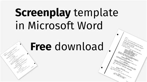 Ms Word Screenplay Template